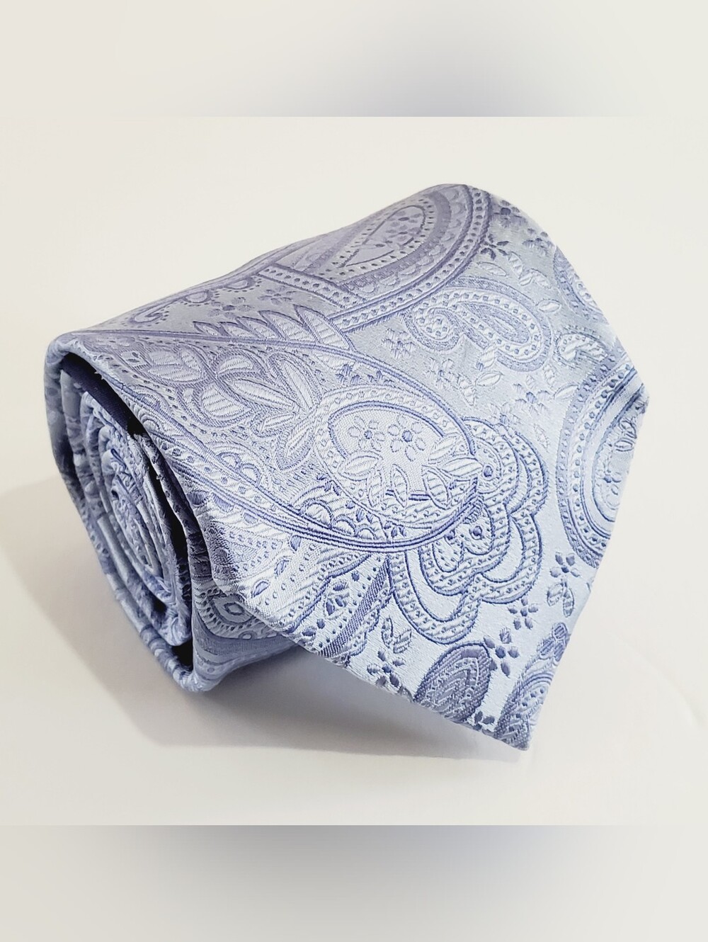 NWT Sean John Blue Paisley Pattern Men's Silk Neck Tie Jacquard Fabric 59x4"